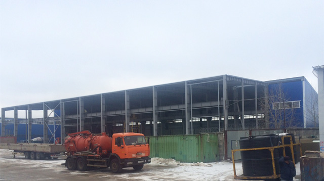 Монтаж сэндвич-панелей производственно-складского здания в Апрелевке