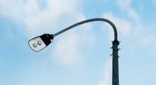 Освещение стоянки грузового транспорта в Елино